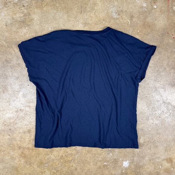 Sundry Women’s Lightning Bolt Graphic Navy Blue Sleeveless Shirt Size 2 M/L - Picture 3 of 7